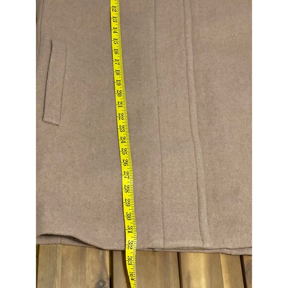 J. Crew City Coat Wool Side Zipper Heather Acorn Size 16 - Picture 12 of 12